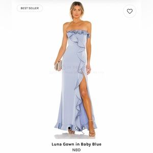 NWT Revolve NBD Luna gown in Baby Blue
